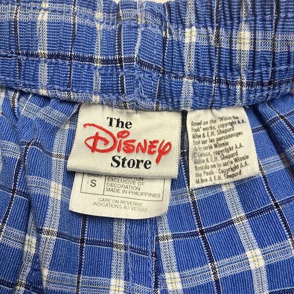 Disney Store Tigger Eeyore Embroidered Winnie The Pooh Pajama Pants Blue Size S - Picture 4 of 8